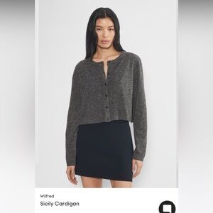Aritzia Wilfred Sicily Cardigan gray (charcoal heathered gray) size XS